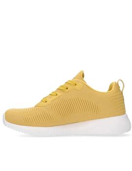 Zapatillas skechers bobs squad tough talk amarillo de mujer.