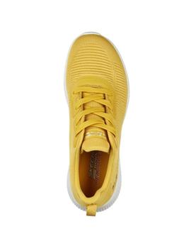 Zapatillas skechers bobs squad tough talk amarillo de mujer.