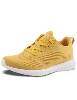 Zapatillas skechers bobs squad tough talk amarillo de mujer.