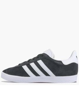 Zapatillas adidas gazelle j gris oscuro de niño.