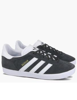 Zapatillas adidas gazelle j gris oscuro de niño.