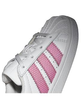 Zapatilla  de niña Adidas Superstar rosa