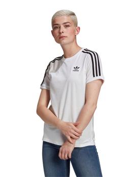 camiseta adidas 3 stripes blanco de mujer.