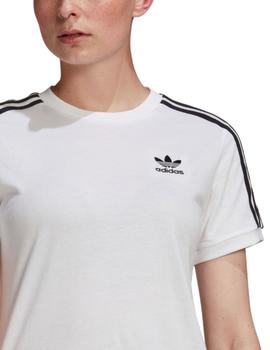 camiseta adidas 3 stripes blanco de mujer.
