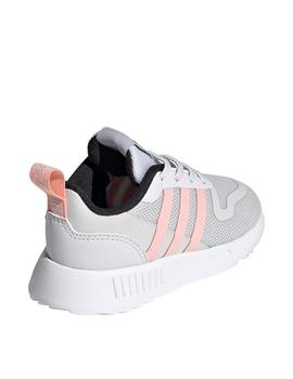 Zapatillas adidas multix el gris rosa de bebé.