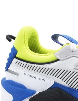 Zapatillas puma rs-x mix  blanco azul de hombre.