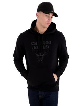 sudadera new era chicago bulls team logo negro de hombre.