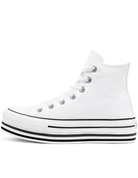 zapatillas all star eva lift plataforma high top blanco