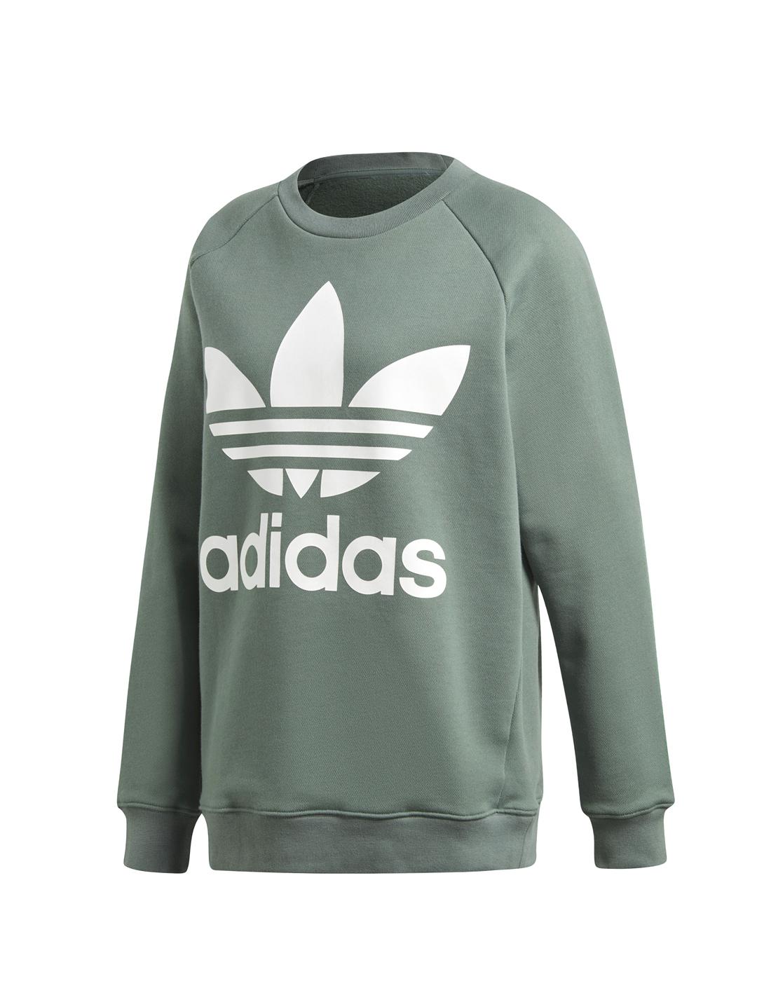 Sudadera de Mujer Adidas OVERSIZED SWEAT VERDE