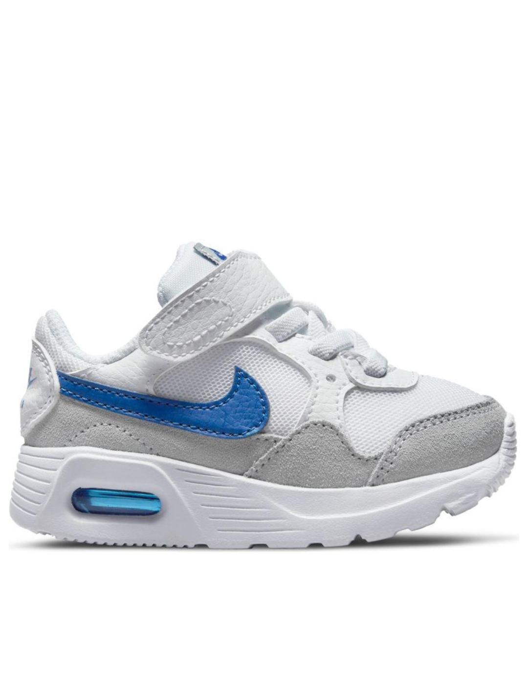 terremoto Maestría País Zapatillas nike air max sc tdv blanco azul de bebé.