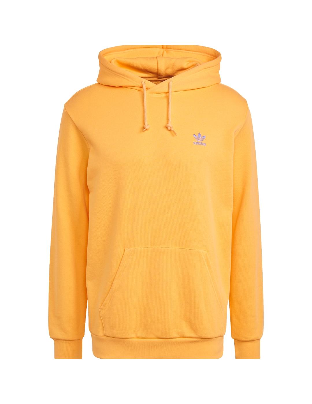 sudadera adidas essential hoody naranja de hombre.