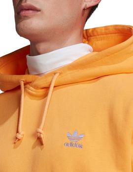 sudadera adidas essential hoody naranja de hombre.