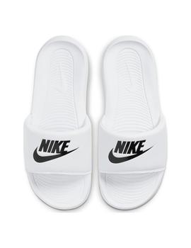 Chanclas nike victori one slide blanco negro de mujer.