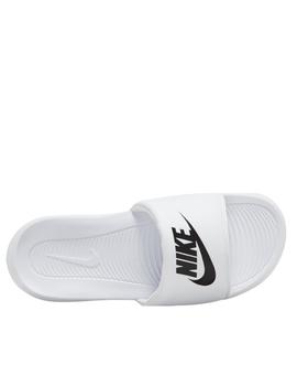 Chanclas nike victori one slide blanco negro de mujer.