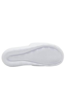 Chanclas nike victori one slide blanco negro de mujer.