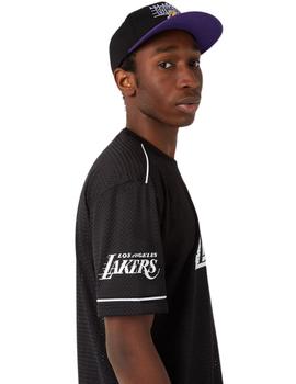 camiseta newera la lakers team logo ovesized negro de hombre