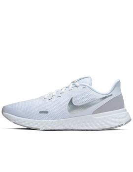 Zapatillas nike revolution 5 blanco de mujer.