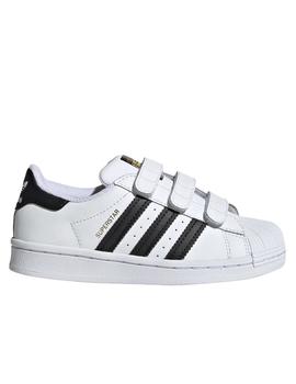 Zapatillas adidas superstar cf blanco de niño.