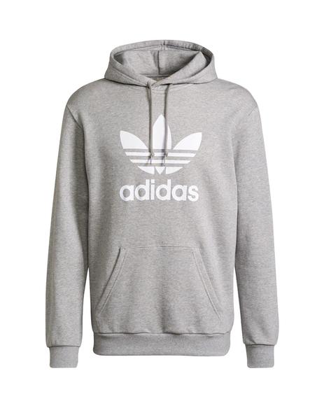 licencia error abogado sudadera con capucha adidas trefoil gris de hombre.