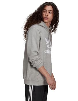 sudadera con capucha adidas trefoil gris de hombre.