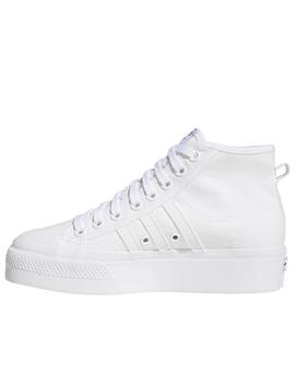 Zapatillas adidas nizza platform mid blanco de mujer.