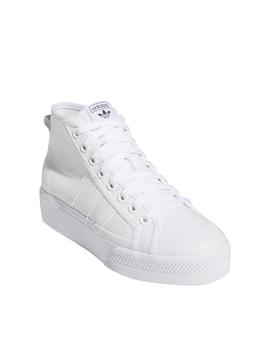 Zapatillas adidas nizza platform mid blanco de mujer.