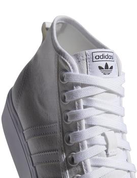 Zapatillas adidas nizza platform mid blanco de mujer.