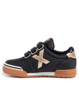 Zapatillas munich g3 kid vco profit 204 negro dorado de niño