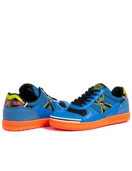 Zapatillas munich g-3 kid indoor 202 azul de niño.