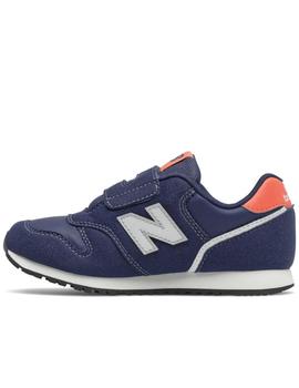 Zapatillas new balance yz373wn2 marino naranja de niño.