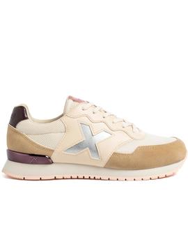 Zapatillas munich dash 110 beige de mujer.