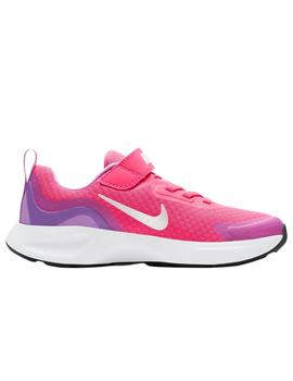 Zapatillas nike wearallday rosa de niña.