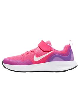 Zapatillas nike wearallday rosa de niña.