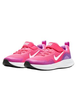 Zapatillas nike wearallday rosa de niña.