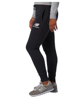 pantalon new balance Essentials French Terry negro de mujer.