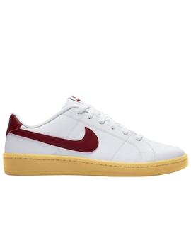 Zapatillas nike court royale 2 blanco granate de hombre.