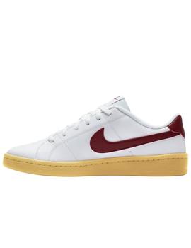 Zapatillas nike court royale 2 blanco granate de hombre.