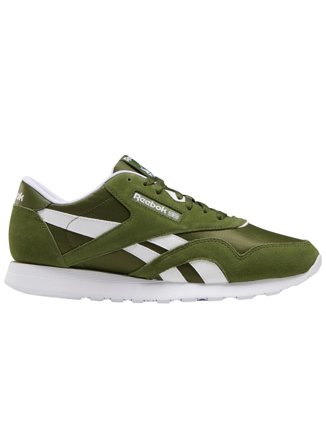 Ritual etiqueta melón Zapatillas reebok cl nylon verde de hombre.