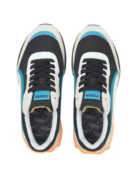 Zapatillas puma city rider negro gris junior.