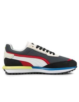 Zapatillas puma city rider negro junior.