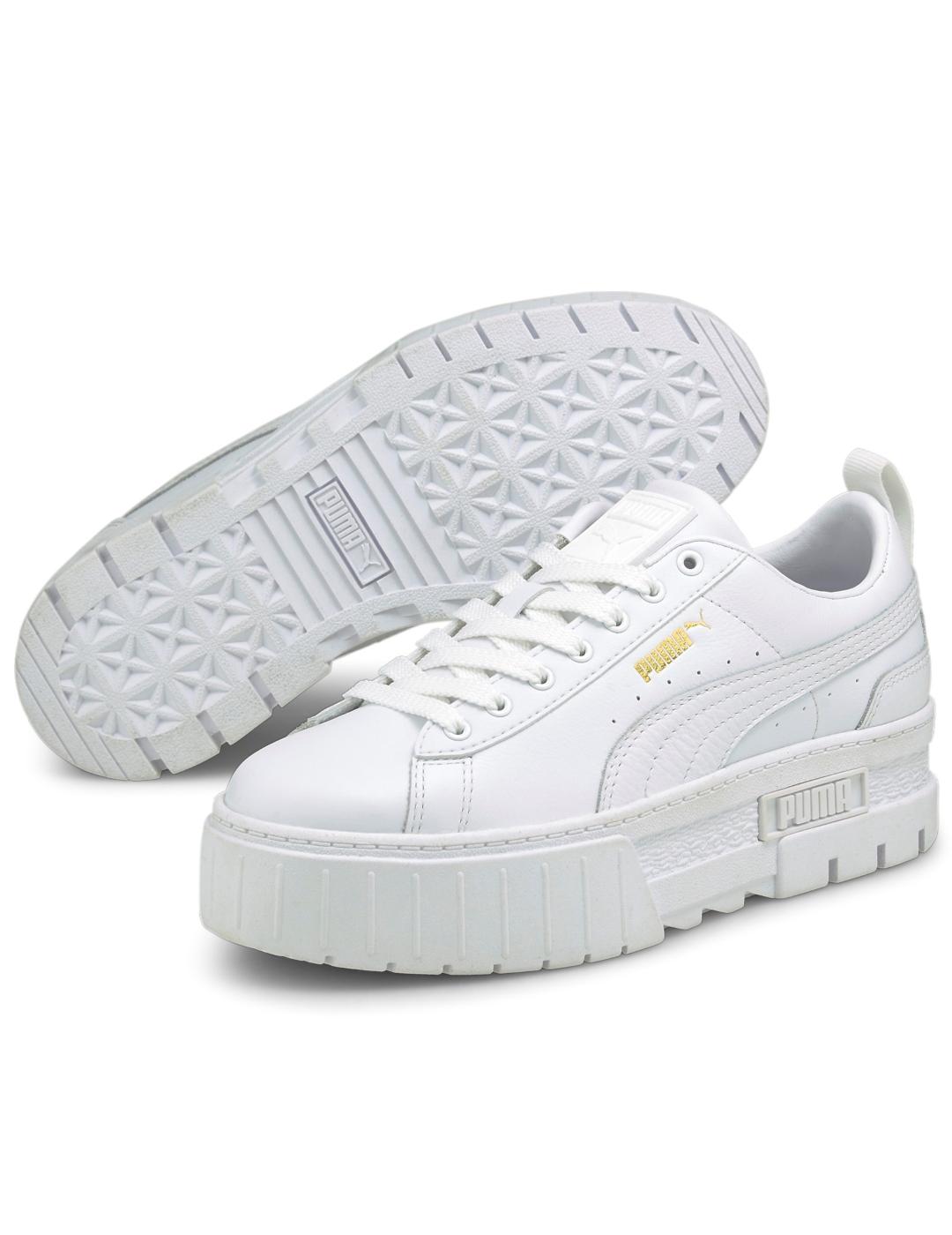 Zapatillas puma mayze classic blanco de mujer.