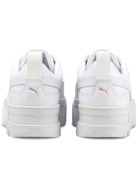 Zapatillas puma mayze classic blanco de mujer.