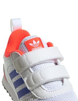 Zapatillas adidas zx 700 hd cf i blanco naranja de bebé.
