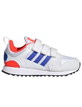 Zapatillas adidas zx 700 hd cf c blanco naranja de niño.