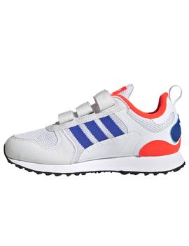 Zapatillas adidas zx 700 hd cf c blanco naranja de niño.