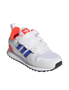 Zapatillas adidas zx 700 hd cf c blanco naranja de niño.