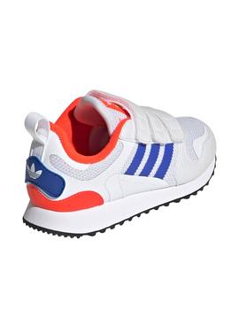 Zapatillas adidas zx 700 hd cf c blanco naranja de niño.