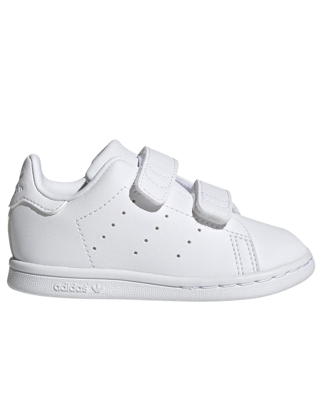 Zapatillas adidas stan smith cf i blanco de bebé.