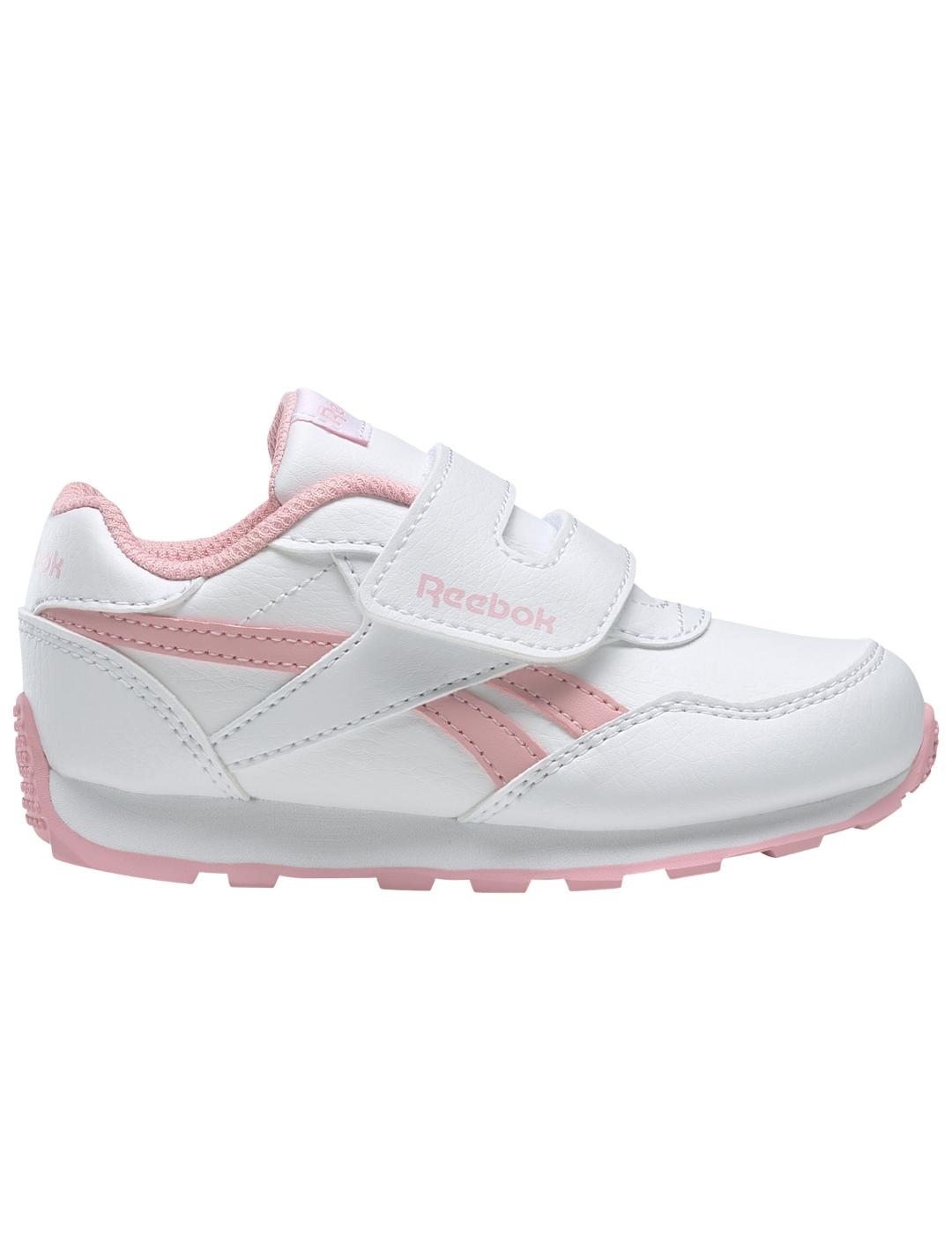 Zapatillas reebok rewind run blanco de bebé.