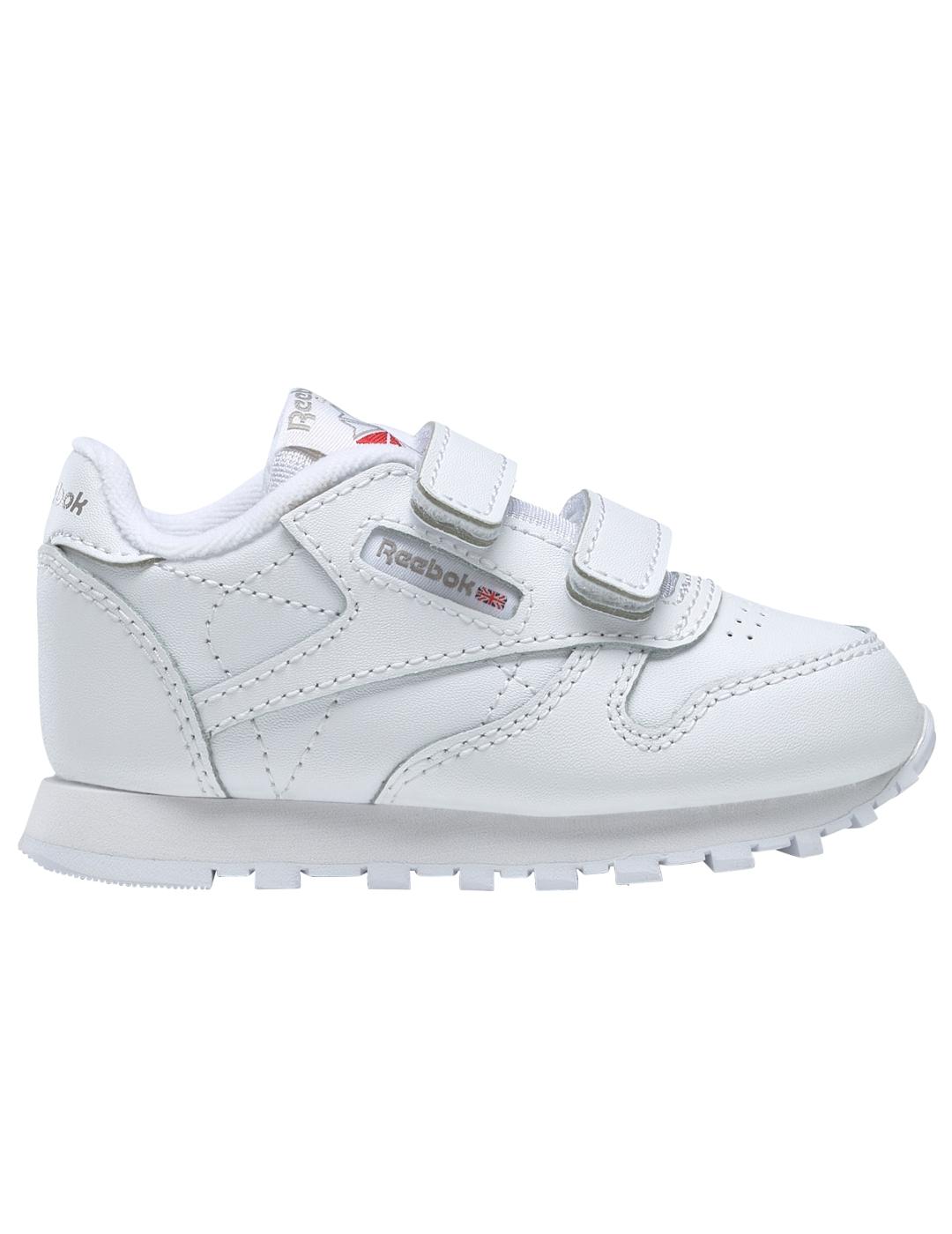 castigo válvula yeso Zapatillas reebok classic leather 2v blanco de bebé.